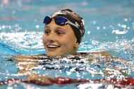Summer McIntosh of Canada after winning the Woman's 400m Freestyle Final during the 2022 FINA Swimming World Cup in Toronto, Ontario.